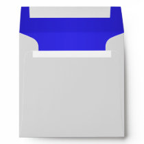 Cobalt Blue and Silver Envelope for Square Invite
