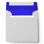 Cobalt Blue and Silver Envelope for Square Invite