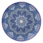 Cobalt blue glass dinner plate