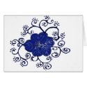 Cobalt Blue Scroll cards