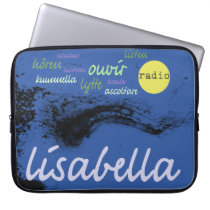 cobalt blue Venetian angel closeup Laptop Computer Sleeve