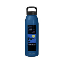 cobalt blue Venetian angel closeup Water Bottle