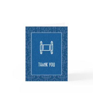 Cobalt Damask Thank You