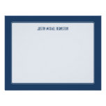 Cobalt Simple Note Custom Invitations