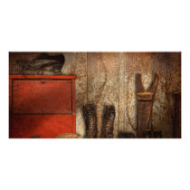 Cobbler - The shoe shiner 1900  Photo Card Template