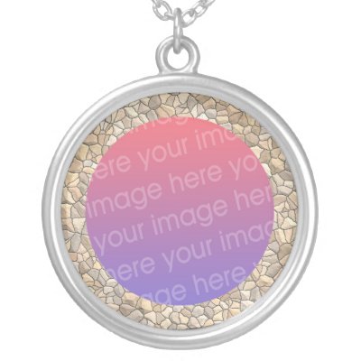 cobblestone photo frame custom jewelry Zazzle_necklace cobblestone photo frame custom jewelry Zazzle_necklace