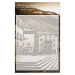 Cobblestone Square Scene Custom Stationery