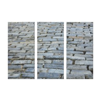 Cobblestone Street Wrapped Canvas wrappedcanvas