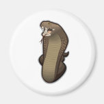 Cobra snake ready to strike fridge magnets