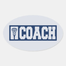 Coche de LaCrosse - azul Calcomania De Oval