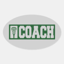 Coche de LaCrosse - verde Calcomania De Oval Personalizadas