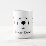 Coche del fútbol - tres balones de fútbol colorido tazas de café
