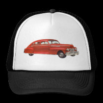 Coche rojo gorras