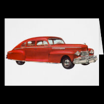 Coche rojo tarjetas