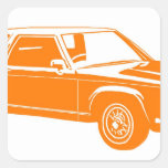 coches del americano de los años 80 etiqueta