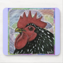 Cochin:  Decorative Rooster Head Mousepad