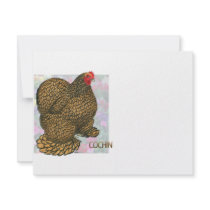Cochin:  Gold-laced Hen invitations
