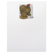 Cochin: Gold-laced Hen letterhead by diane_jacky Cochin: Gold-laced Hen letterhead