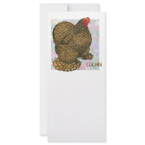 Cochin:  Gold-laced Hen Full Color Rack Card