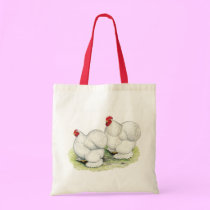 Cochin:  White Bantams bags