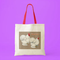 Cochin: White Bantams bags by diane_jacky Cochin: White Bantams bags