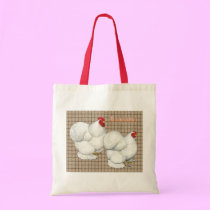 Cochin:  White Bantams bags