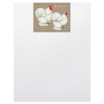 Cochin:  White Bantams Personalized Letterhead