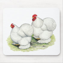 Cochin:  White Bantams mousepads