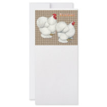 Cochin:  White Bantams Customized Rack Card
