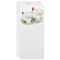 Cochin:  White Bantams Rack Card Design