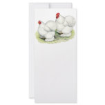 Cochin:  White Bantams Rack Card Design