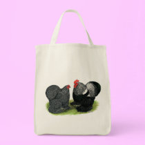Cochins:  Silver-penciled bags