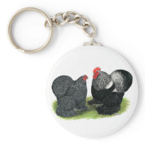 Cochins:  Silver-penciled Keychain