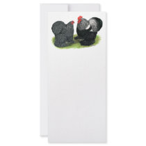 Cochins:  Silver-penciled Custom Rack Card