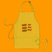 Cocinero del perrito caliente delantales