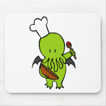 Cocinero junto con Cthulhu Alfombrilla De Raton