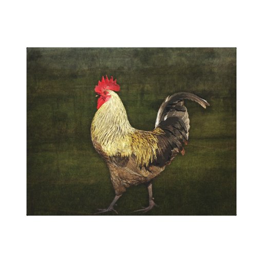 Cock-A-Doodle-Doo Wrapped Canvas Canvas Print