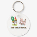 Cock and Pussy - Ill take both keychains by lesbian Cock and Pussy - Ill take both keychains