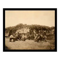 Cock Fight at Wilcox's Headquarters 1864 posters