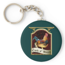 Cock n' Hand Pub Sign Key Chain