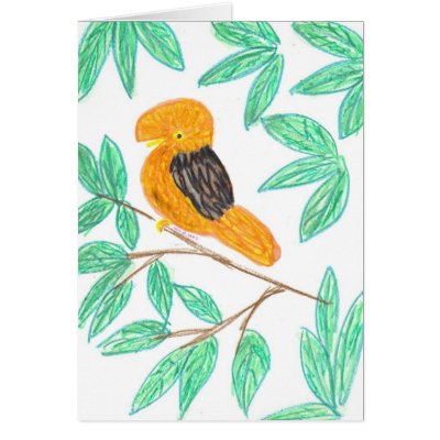 Cock O the Rock by Wendy C. Allen Greeting Card by eelkat