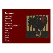 Cock - Square Animals Illustration Business Cards