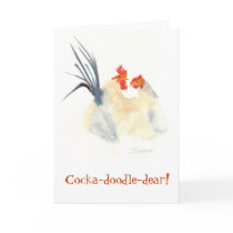 Cocka-doodle-dear! Card