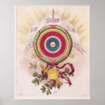 Cockade, emblem of 1848 print