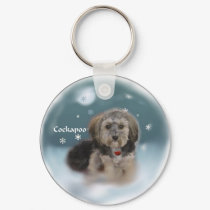 Cockapoo Christmas Gifts keychains