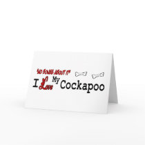 Cockapoo (I Love) Greeting Card by DogsByDezign Cockapoo (I Love) Greeting Card