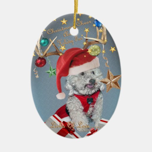 cockapoo licks of christmas love ornament zazzle cockapoo licks of christmas love ornament zazzle