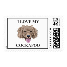 Cockapoo Love Postage Stamp