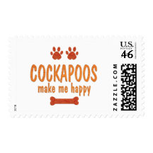 Cockapoos Make Me Happy Postage Stamps