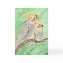 Cockateils Greeting Card by yaya Cockateils Greeting Card